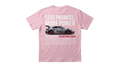 Ravnar GTRS heavyweight pink t-shirt featuring a Porsche 911 GT3 RS graphic print on the back