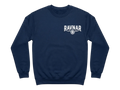 Ravnar Checkmate navy blue heavyweight sweatshirt with white chest logo embroidery