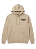 Ravnar NOCRTURNE beige heavyweight hoodie with black chest logo and drawstring hood
