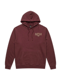 Ravnar NOCRTURNE heavyweight burgundy hoodie with a structured fit and embroidered logo on the chest.