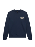 Ravnar NOCTURNE navy blue heavyweight cotton sweatshirt with a small white logo on the chest