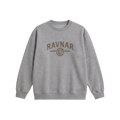 Ravnar NorthStar grey heavyweight cotton crewneck sweatshirt with embroidered logo on the chest.