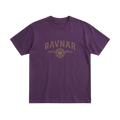 Ravnar Northstar heavyweight purple cotton t-shirt with a vintage-style graphic print on the chest.