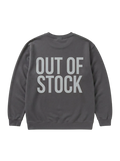 Ravnar Out Of Stock charcoal grey heavyweight cotton sweatshirt with bold back graphic print