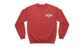 Ravnar The Cult sweatshirt in red heavyweight cotton with a white chest logo print