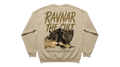 Ravnar The Cult heavyweight beige cotton sweatshirt with graphic print on the back