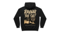 Ravnar The Cult black heavyweight cotton hoodie with graphic print on the back