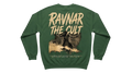 Ravnar The Cult heavyweight green cotton sweatshirt with graphic print on the back