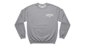 Ravnar The Cult grey heavyweight cotton sweatshirt with a small white chest logo on a clean white background.