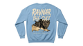 Ravnar The Cult light blue heavyweight cotton sweatshirt with graphic print on the back