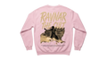 Ravnar The Cult pink heavyweight cotton sweatshirt featuring a graphic print on the back