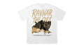 Ravnar The Cult white heavyweight cotton t-shirt featuring a graphic print on the back
