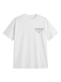 Ravnar Out Of Stock white heavyweight cotton t-shirt with grey chest logo print